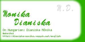 monika dianiska business card